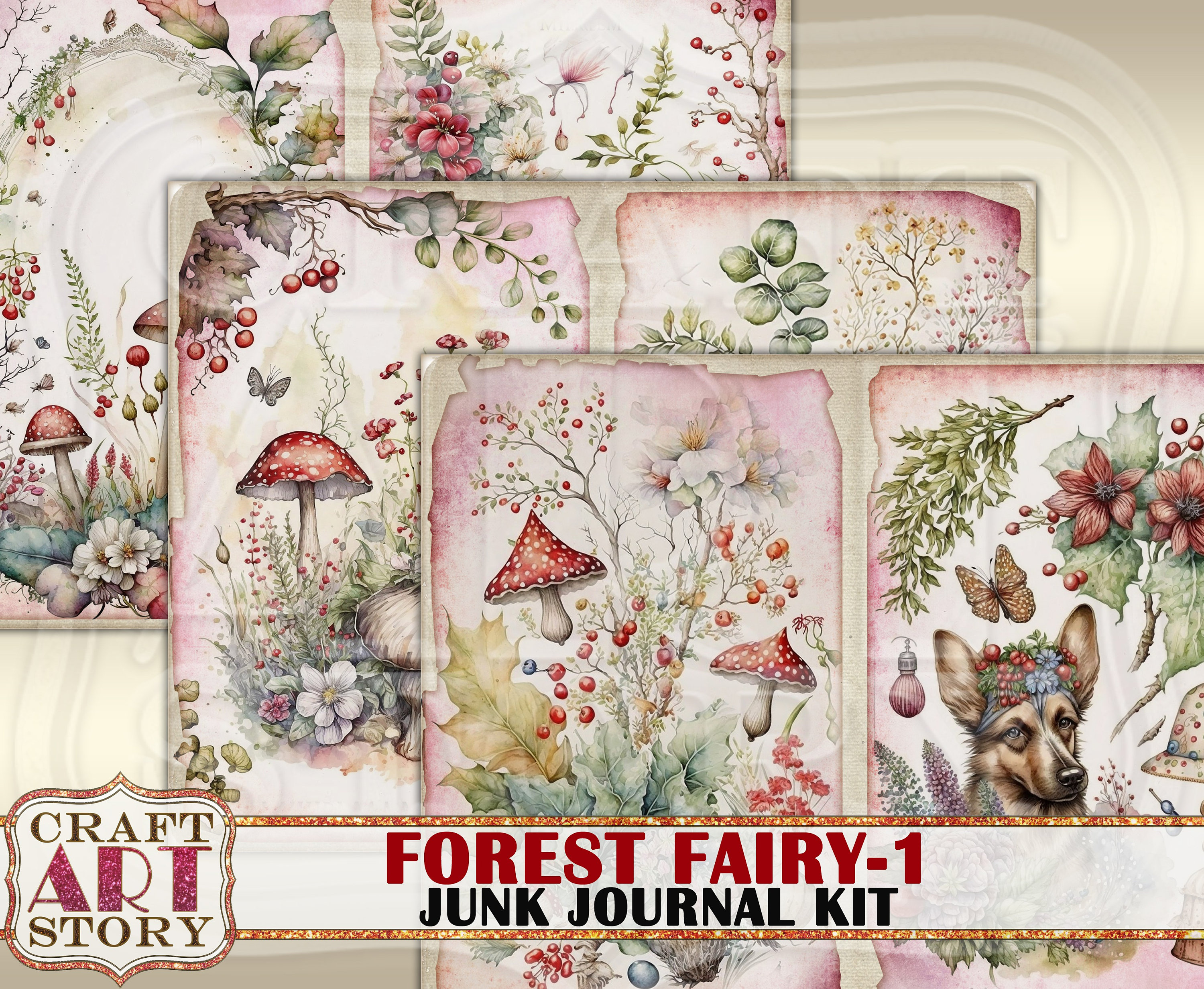 Forest Fairy Fantasy Junk Journal Pagesfairies Printables - Etsy