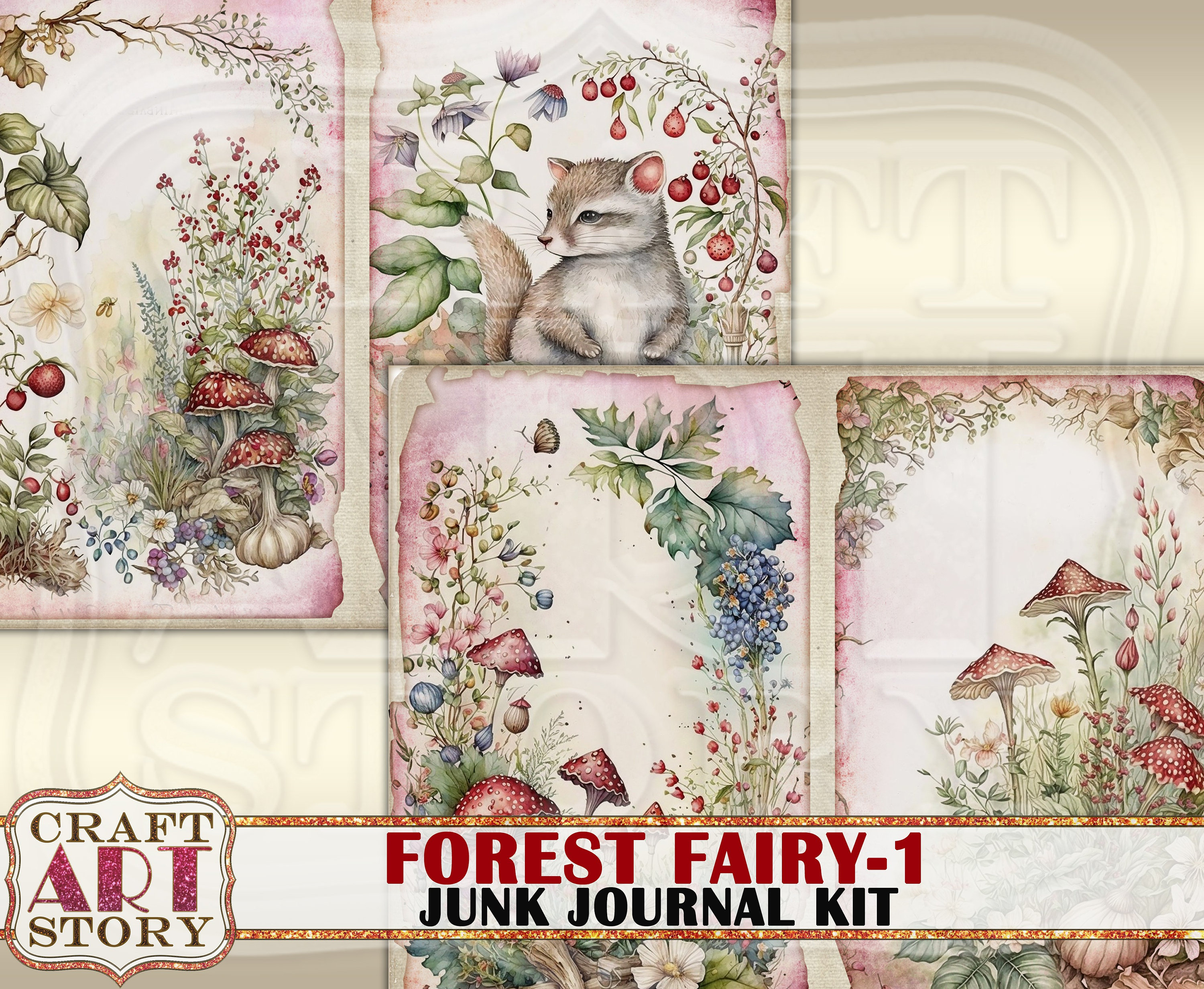 Forest Fairy Fantasy Junk Journal Pagesfairies Printables - Etsy