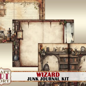 Wizards Fantasy Junk Journal Pages,printables Digital Magic Papers - Etsy