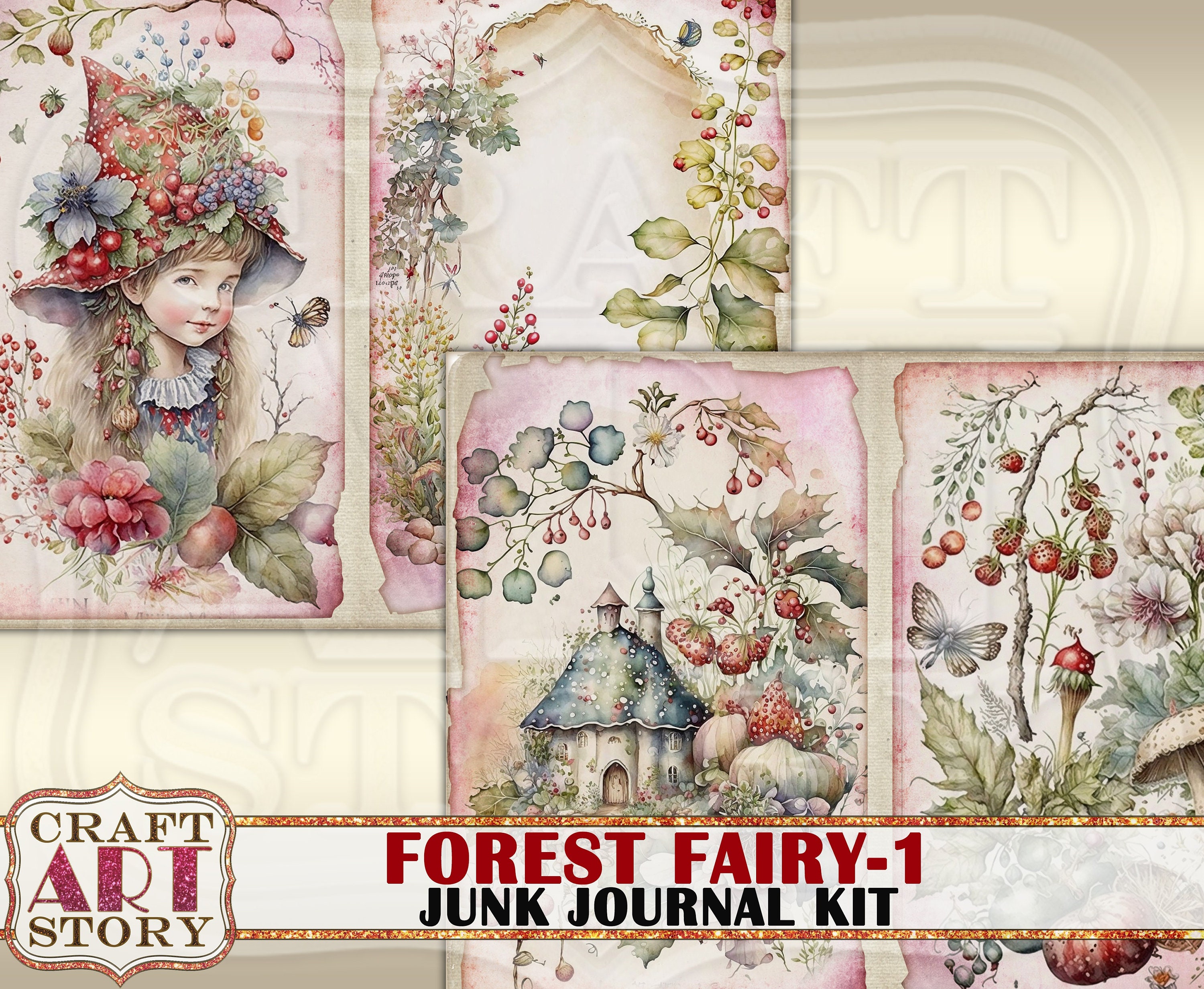 Forest Fairy Fantasy Junk Journal Pagesfairies Printables - Etsy