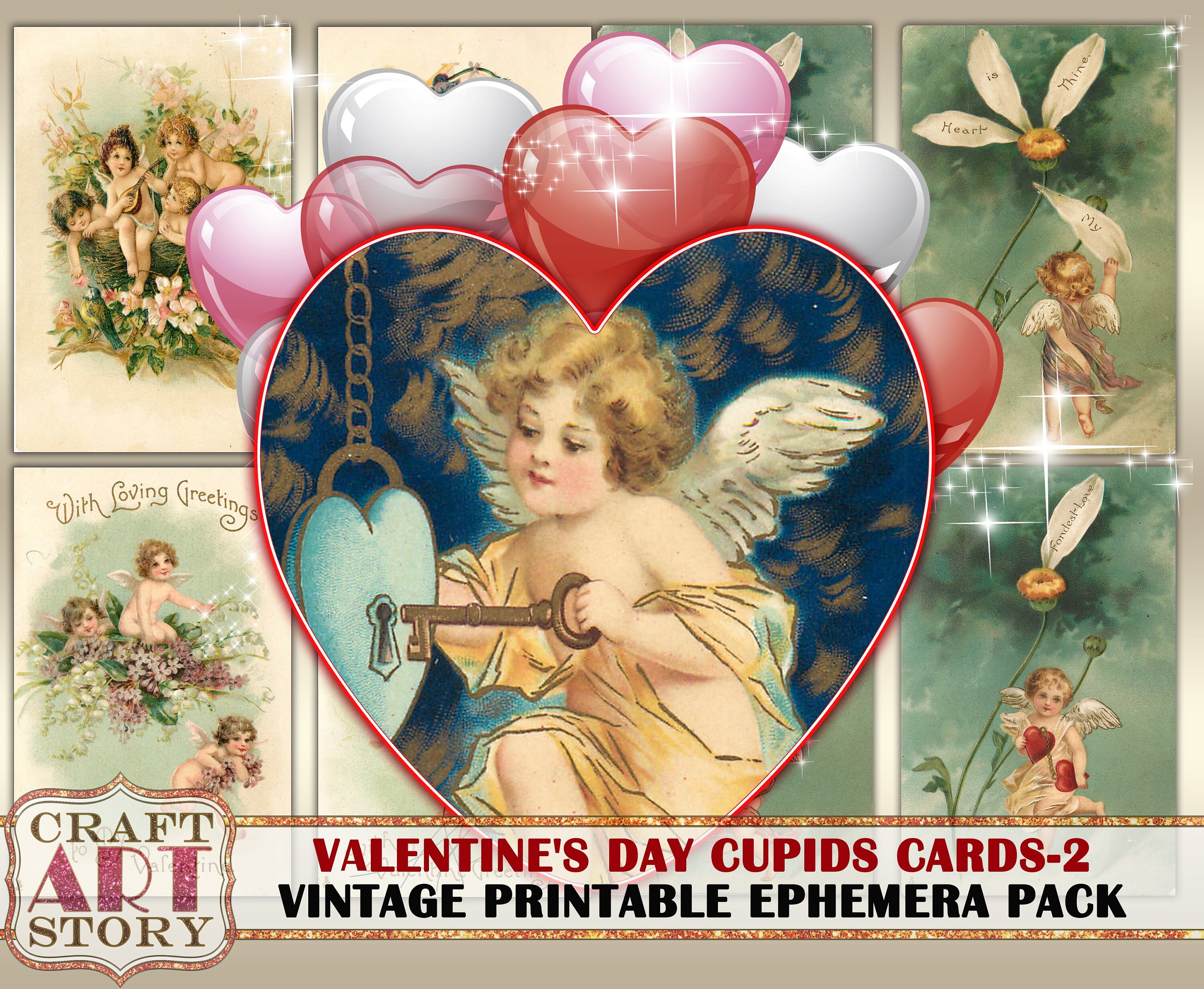 Vintage Victorian Valentines Day Cupids cards Ephemera: Vintage Themed  Collection of One-Sided Decorative Paper of Authentic Ephemera for Junk  Journals, Scrapbooking, Collage, Card Making, and Many Other Crafts.:  PRESS, NINA: Books 
