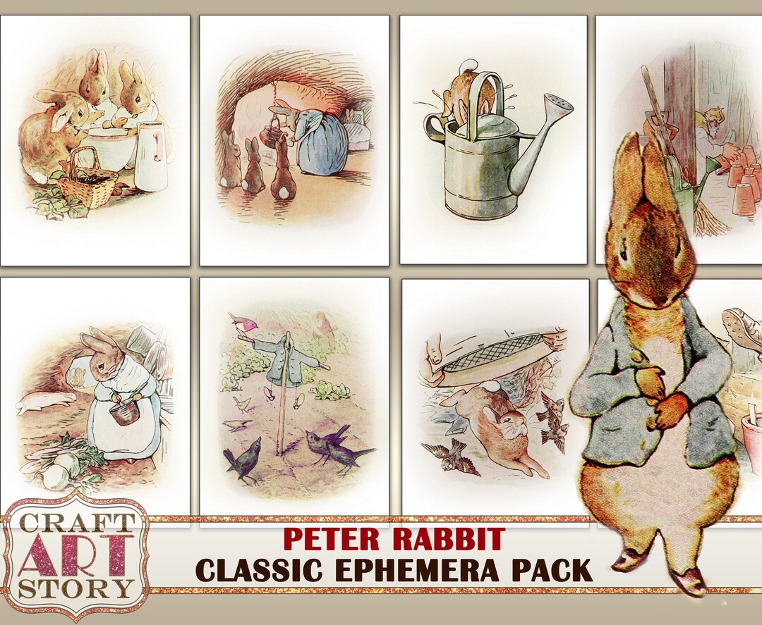 Peter Rabbit Ephemera Pack,printable Kit,vintage Junk Journal Pack ...