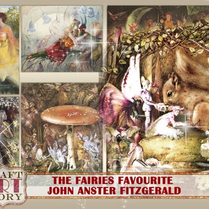 Fairy Tale Ephemera Pack,Printable kit,Vintage junk journal pack The Fairies Favourite John Anster Fitzgerald