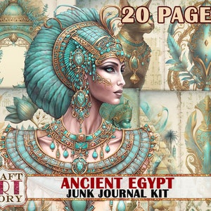 Ancient Egypt Junk Journal Pages,scrapbook printables digital papers