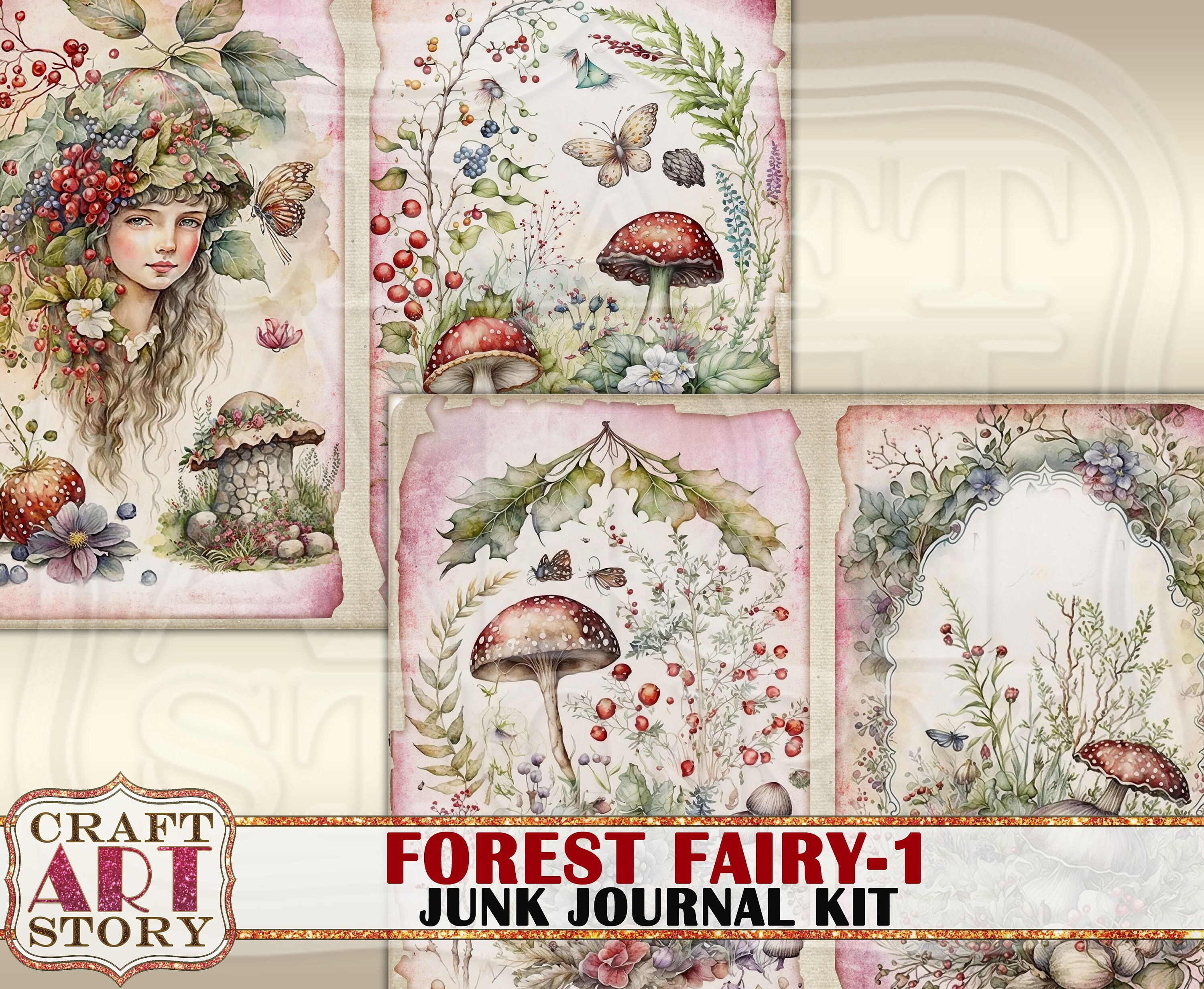 Forest Fairy Fantasy Junk Journal Pagesfairies Printables - Etsy