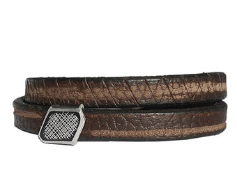 Leather strap twisted