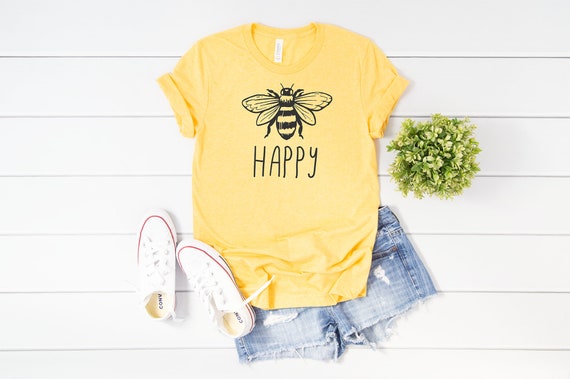 Bee happy tee shirt Clearance