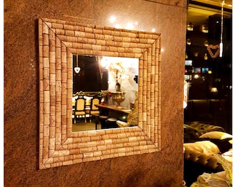 Cork Wall Mirror Cork Wall Mirror, Wine Cork Mirror For Wall