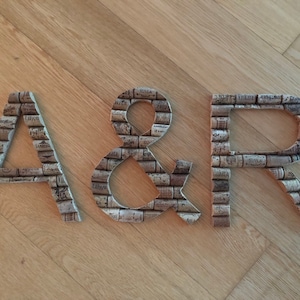 Natural Wine Cork Letters