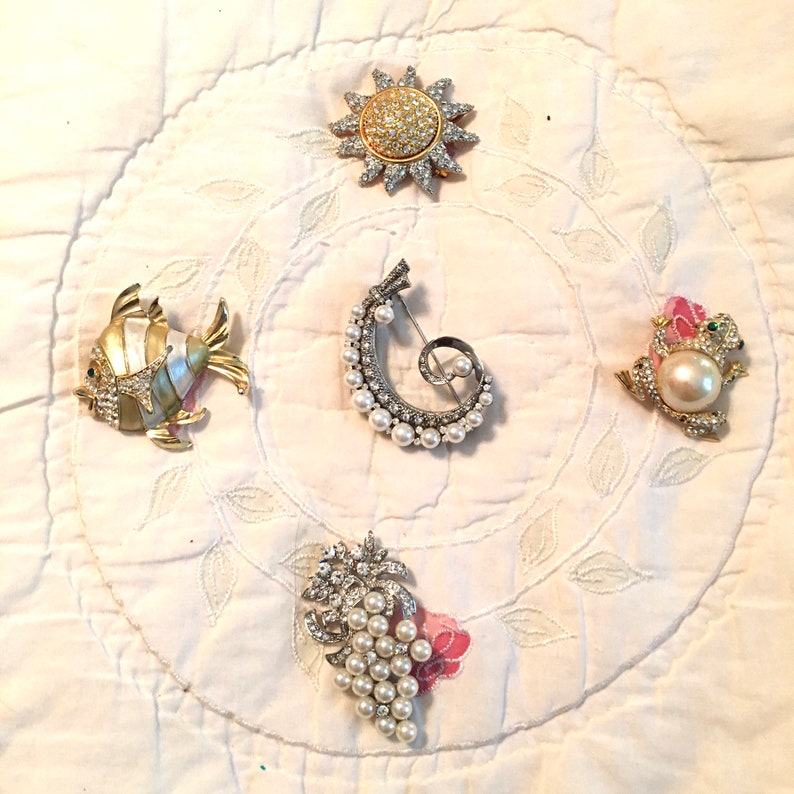 Vintage Rhinestone Brooches