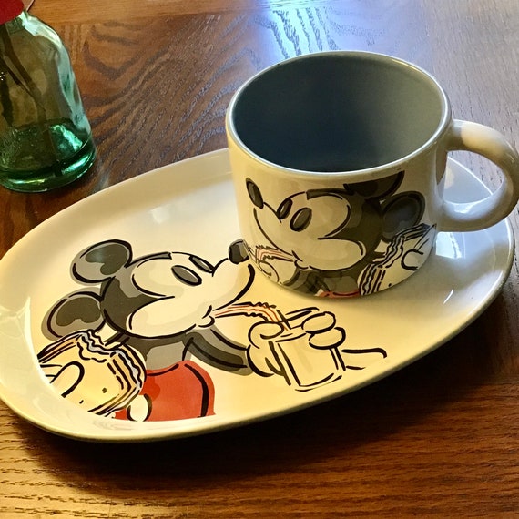 Vajilla de dos piezas de Mickey Mouse Etsy Espana