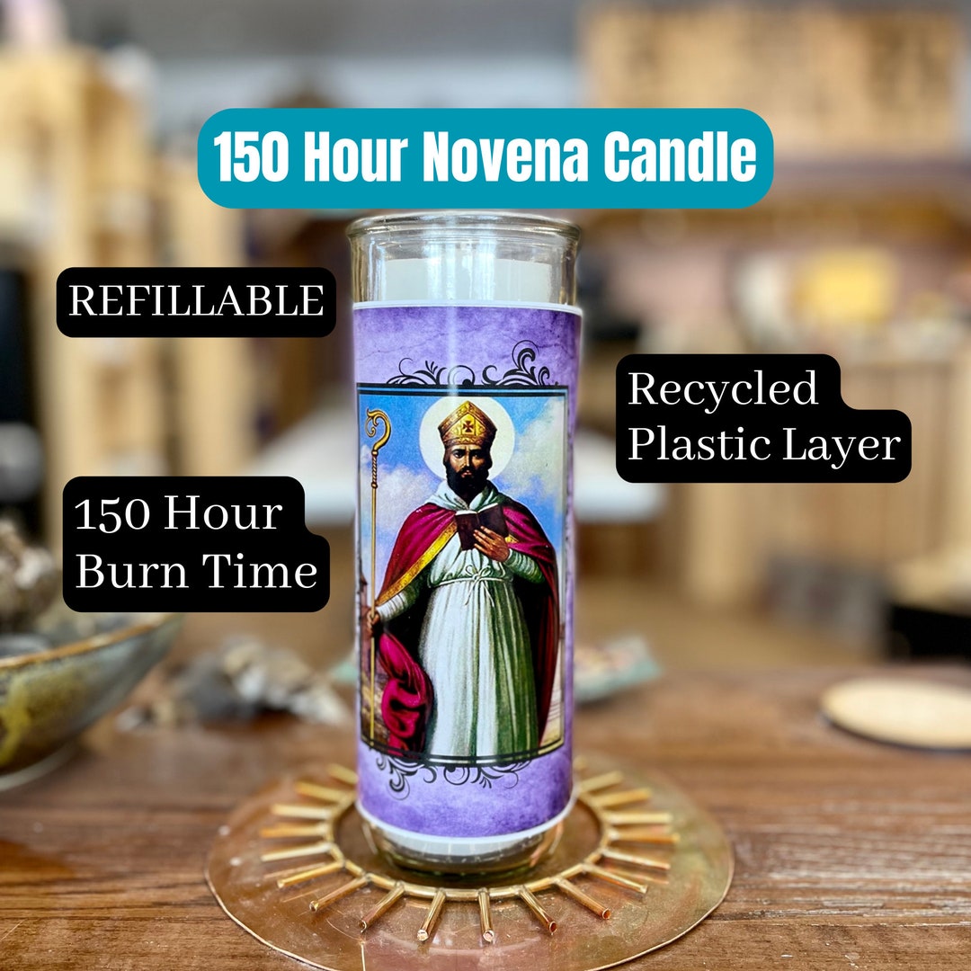 St. Cyprian Novena Candle St. Cyprian Devotional Candle for Witch Altar