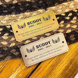 Personalized Pet Memorial Plaque: Engraved Acrylic Bench Marker