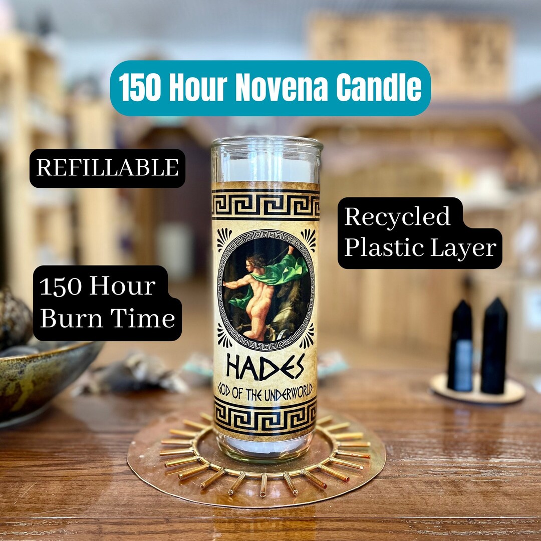 Hades Novena Candle Hades Devotional Candle Altar Decor for Witch Altar