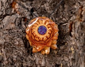Purple Crushed Opal Pinecone Pendant