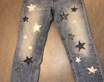 women's jeans with stars on them