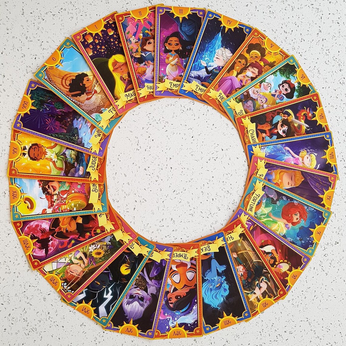 The Tarot Disney Princesses and Villains Individual Cards. Etsy
