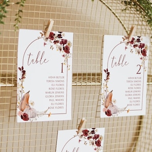 Modèle de carte table table de mariage automne, table table table de mariage en terre cuite, mariage automne, table table table table de mariage automne, texte modifiable