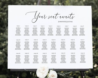 Large Seating Chart Etsy