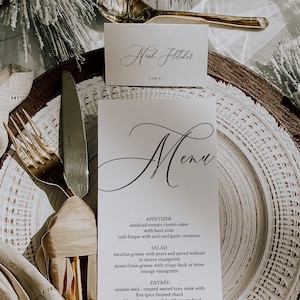 Menù matrimonio e segnaposto, Menù matrimonio e segnaposto, Modello menù matrimonio elegante, Menù matrimonio e segnaposto, Menù matrimonio fai da te
