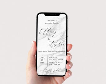 Wedding digital invitation template Electronic invitation Text message Wedding Invitation Mobile Smartphone Wedding Invite Editable Text