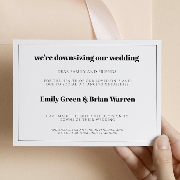 Wedding Uninvite Card Etsy