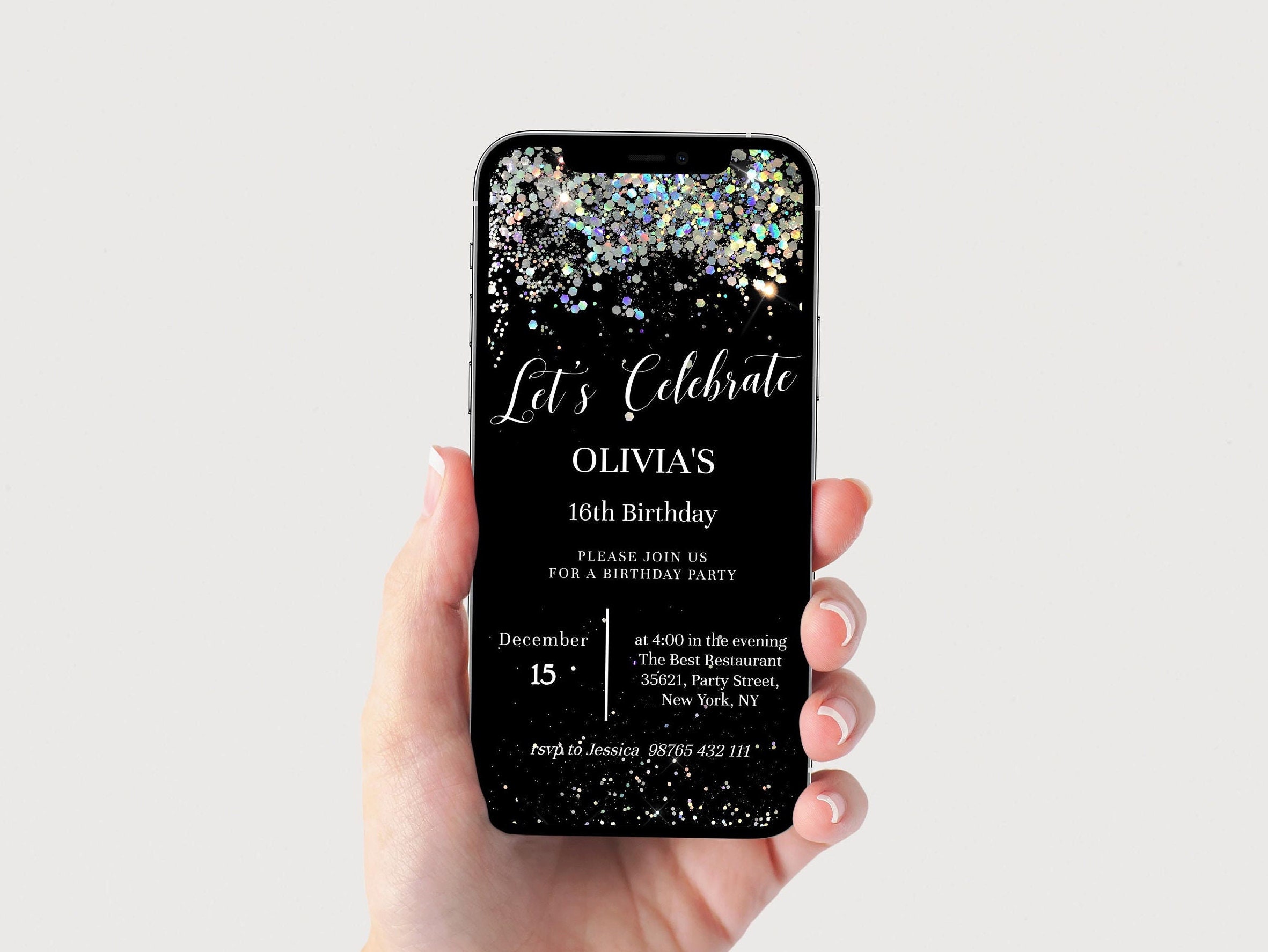 Electronic Birthday Invitation, Digital Birthday Invite, Birthday ...