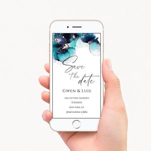 GWEN Save the Date Digital Invitation, Save the Date for Smartphone, Save the Date Template, Save the Date Wedding, Save the Date Electronic