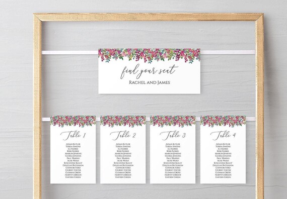 Winter Wedding Seating Chart Template, Table Seating Chart, Table  Assignment, Instant Download, Edit online use free Templett app