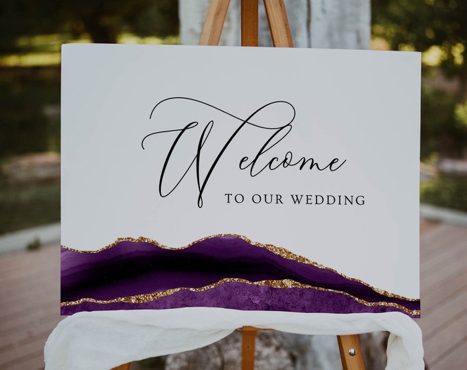 Welcome Wedding Sign Template Ceremony Wedding Welcome Sign - Etsy