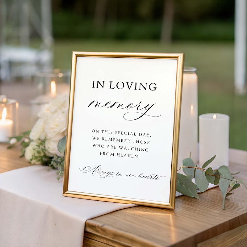 Memory Table Wedding Sign - Etsy