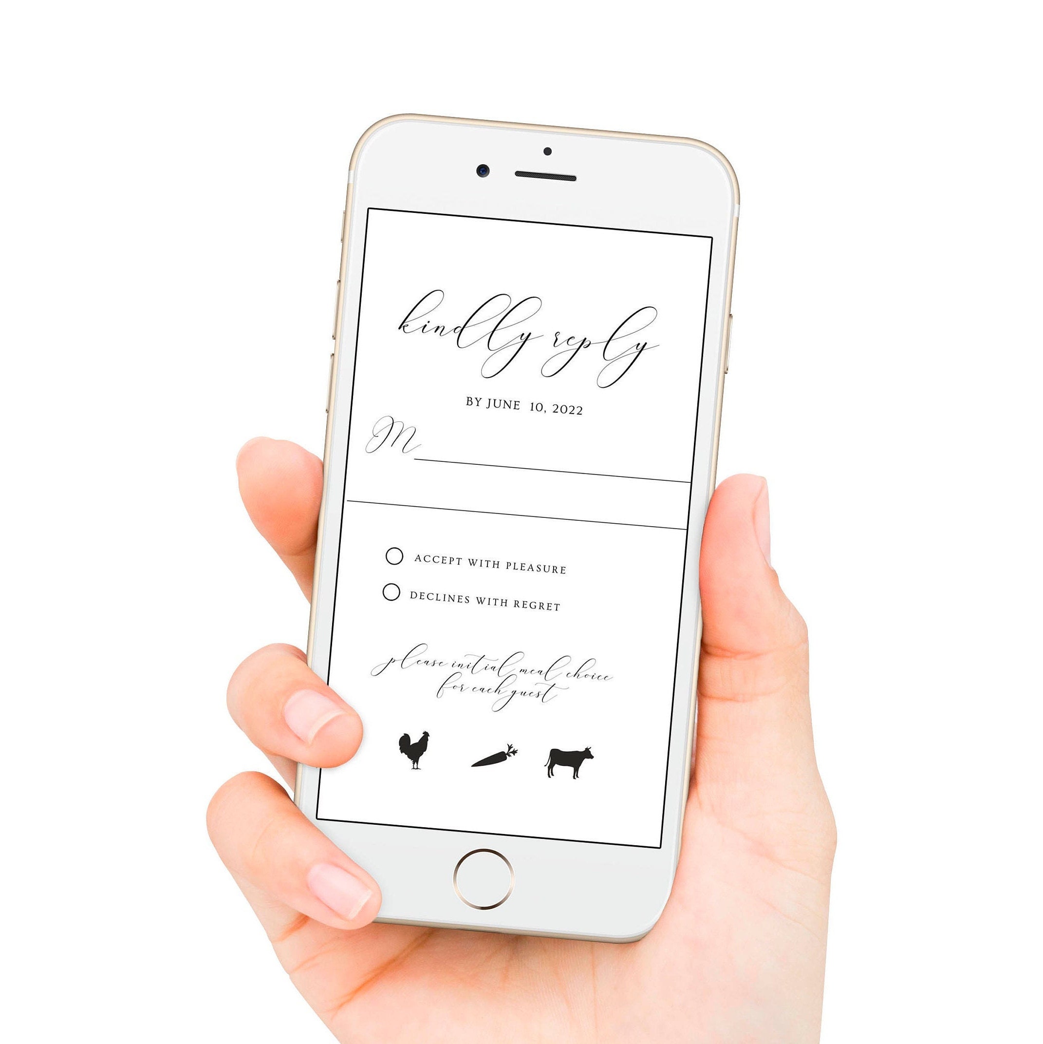 Wedding Rsvp Digital Electronic RSVP Template Wedding Etsy España Wedding Rsvp Digital Electronic RSVP Template Wedding Etsy España