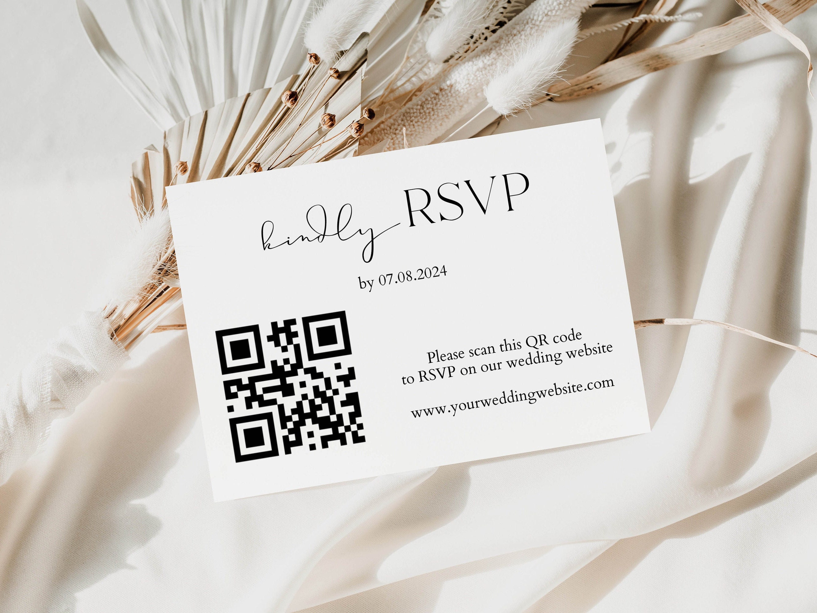 QR Code Wedding Website Card RSVP Online Cards Wedding 