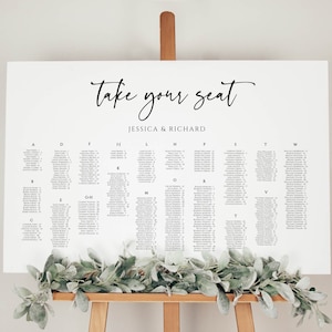 Hochzeit Sitzplan Alphabetische Vorlage, Sitzplan Zeichen, druckbare Sitzplan, Alphabet Sitzplan, große Sitzplan Zeichen