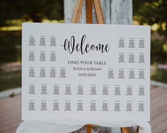 Wedding Seating Chart Template, Large Seating Chart Sign, Seating Chart 40 tables, Wedding Seating Chart Board, Table Seating Chart