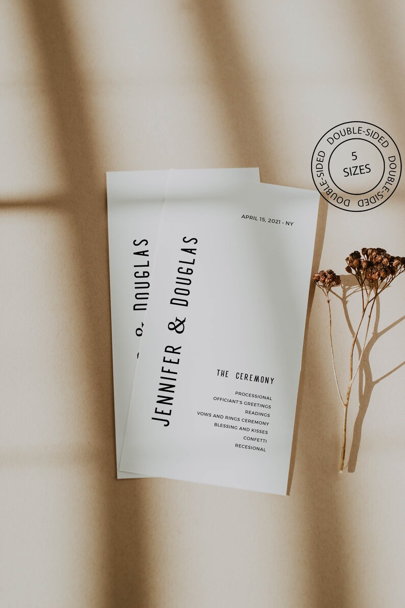 Minimalist Wedding Invitation Bundle Wedding Invitation Etsy