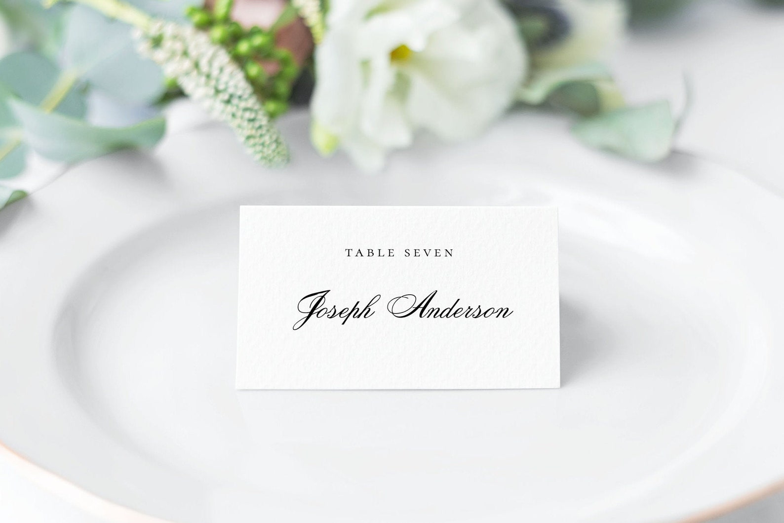 Place Card Template Place Card Template Flat Name Card Etsy