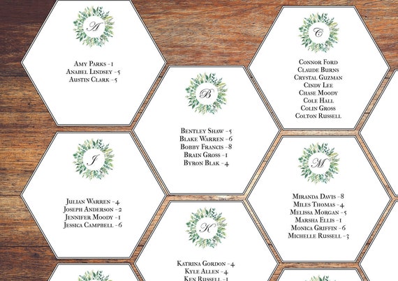 Hexagon Seating Chart