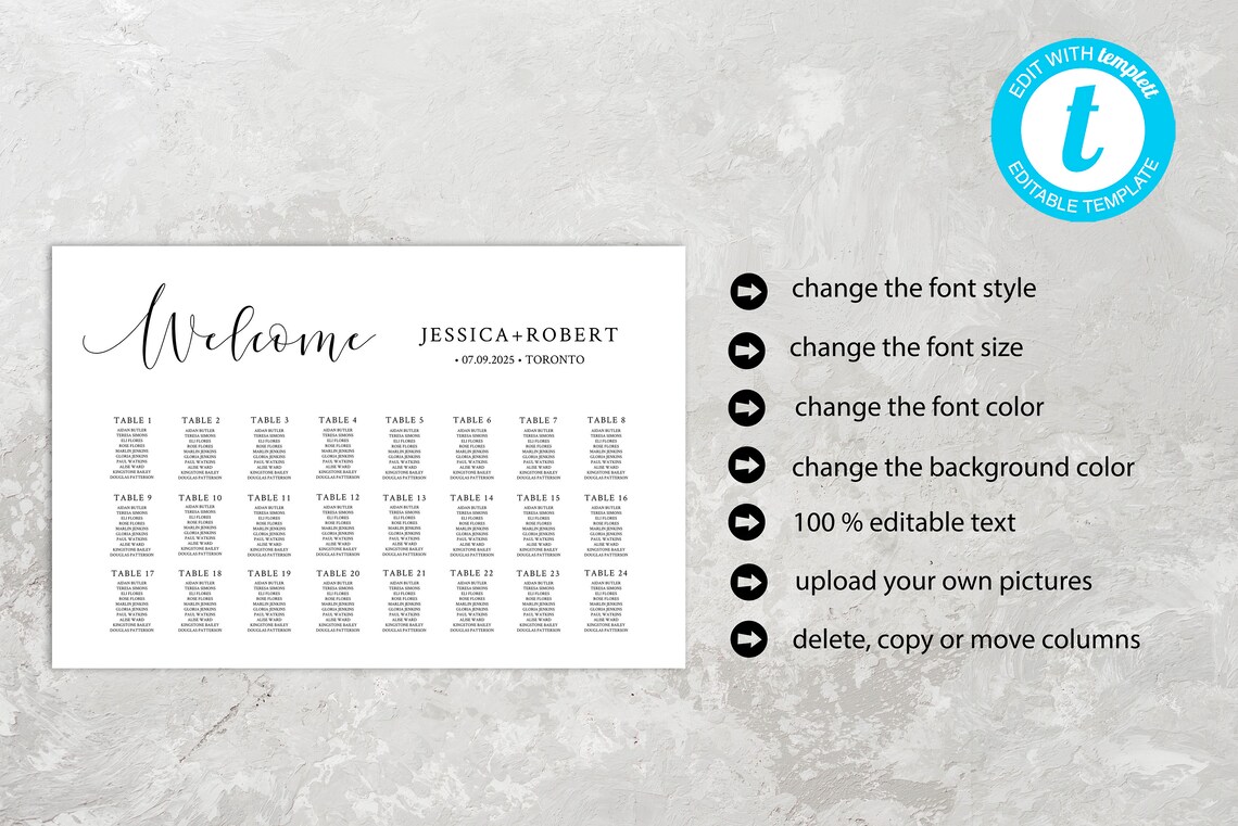 Wedding Seating Chart Poster Seating Chart Board Seating Etsy