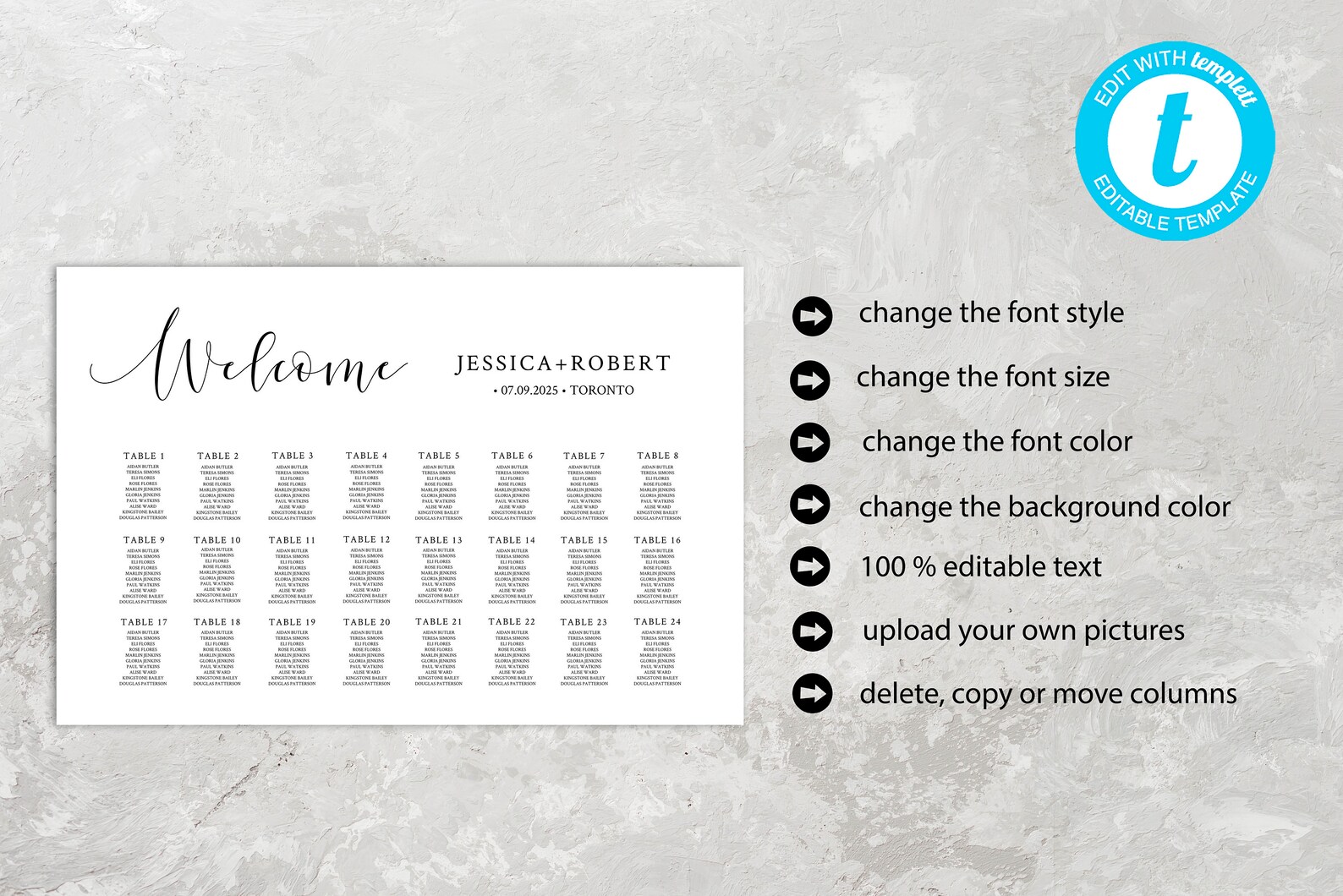Wedding Seating Chart Poster Seating Chart Board Seating Etsy
