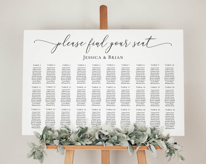 Large Wedding Seating Chart, Wedding Sign, Sign for Wedding