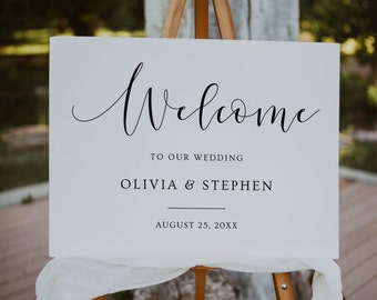 Welcome Sign Wedding, Modern Welcome Wedding Sign Printable, Welcome Wedding Poster, Minimalist Welcome Sign Wedding, Printable Sign Welcome
