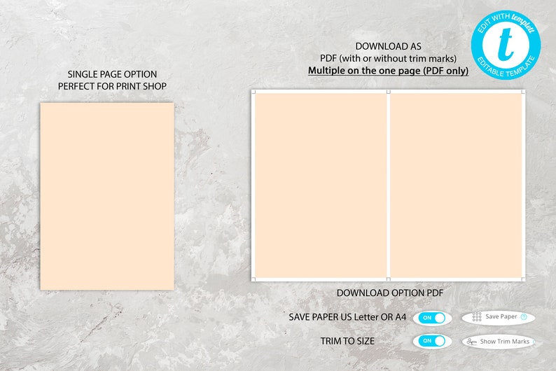 Wedding RSVP Card with QR Code, Editable Template image 5