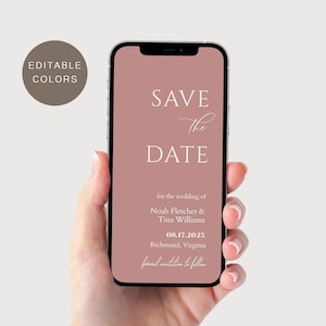 Save the Date Dusty Rose, Save the Date Digital Invitation, Save the Date Blush Pink, Text Message Wedding, Save the Date Electronic Invite