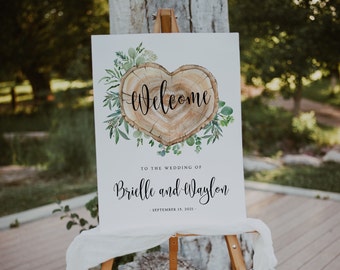 Welcome Wedding Sign Template, Welcome Wedding Reception Sign, Ceremony Welcome Sign, Welcome Engagement Sign, Rustic Wedding, Editable Text