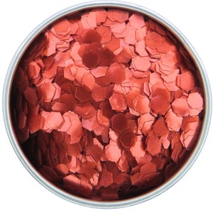 Pearl Red Super Chunky Eco Glitter - Hellroter Soft Shimmer Biologisch abbaubarer Glitter - Gesicht und Körper Glitter