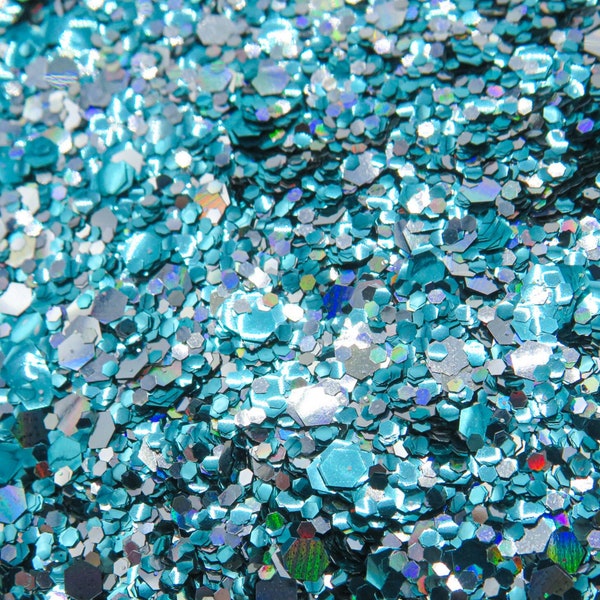 Ocean Crush Eco Glitter Mischung - Holografischer biologisch abbaubarer Glitter - Gesicht und Körper Glitter - Holografischer Festival Bioglitter