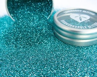 Turquoise Fine Eco Glitter - Aqua Sky Biodegradable Glitter - Face, Body, Hair and Nail Glitter - Bioglitter