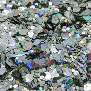 Kaleidoscope Holographic Eco Glitter Mix - Biodegradable Holographic Glitter - Bioglitter Holo Silver