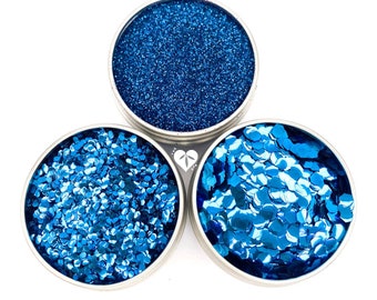 Cobalt Blue Biodegradable Glitter - Blue Eco Glitter - Fine, Chunky, Ultra Chunky Bioglitter